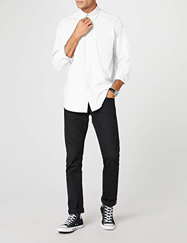 Fruit of the Loom Oxford - Camisa Hombre, Blanco (Weiß - Weiß), Medium