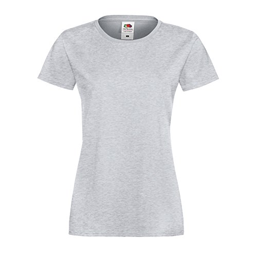 Fruit Of The Loom SSFJR - Camiseta para mujer de Sofspun Gris gris S