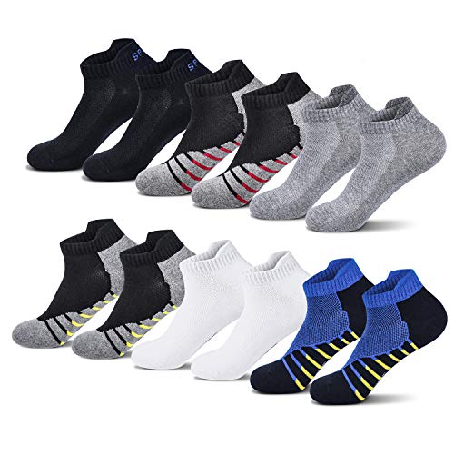 Fullluwaa Paquete de 12 Calcetines Atléticos de Algodón para Hombre, Paquete de 6 Calcetines Deportivos para Correr 12 x Multicolor. 43-46