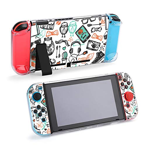 Funda protectora de PC antiarañazos para Nintendo Switch compatible con interruptores y controladores Joy-Con Split 5 piezas Soft Game Console Case - Accesorios de ropa de moda