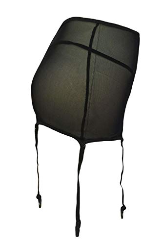 FuYang Liguero para Mujer Prenda Hueco Sexy Encaje de Mujer de Alta Cintura para (XXXL, Negro)