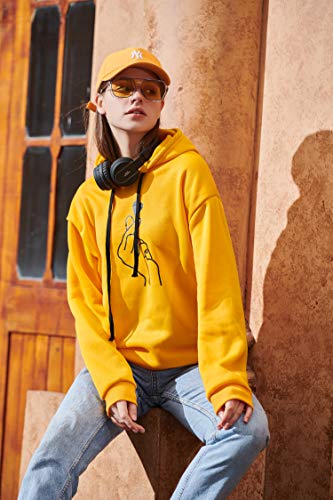 G-Anica Sudaderas con Capucha Mujer, Sudadera para Mujer Hoodie Casual Estampada de Manga Larga Talla Grande Moda Abrigos Deportivos Pullover Tops