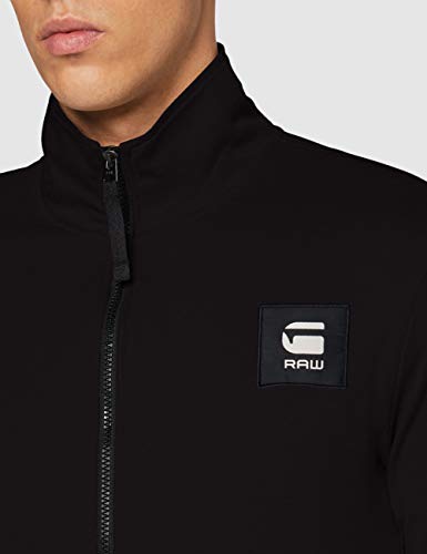 G-STAR RAW Zip Through Track Tweeter Chaleco de Sudadera, Dk Black C584-6484, L para Hombre