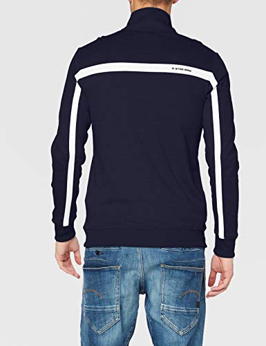 G-STAR RAW Zip Through Track Tweeter Chaleco de Sudadera, Sartho Blue C584-6067, M para Hombre