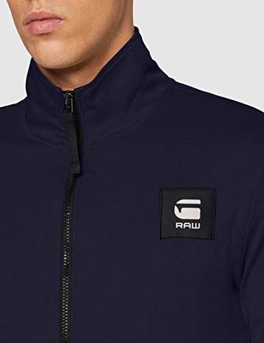 G-STAR RAW Zip Through Track Tweeter Chaleco de Sudadera, Sartho Blue C584-6067, M para Hombre