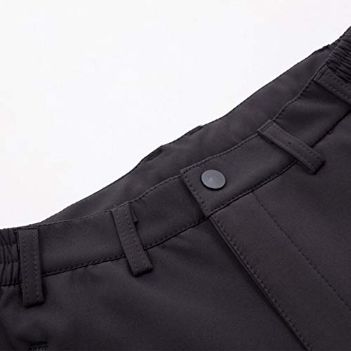 Gaga city Pantalones de Trekking Impermeables Softshell Hombre Invierno Mujer Pantalones de Montaña Transpirable Fleece Lined Pantalon Escalada Senderismo Aire Libre Pantalon Hombre/verde/L-165/70A