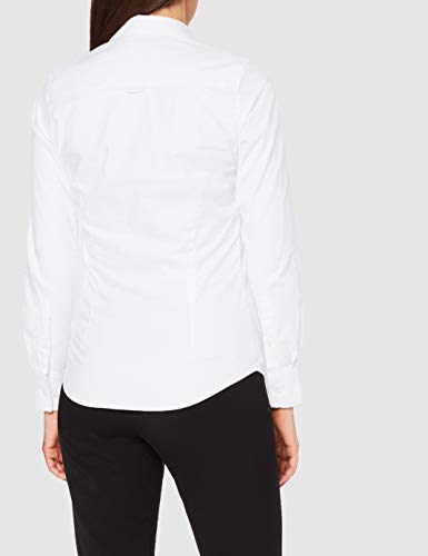 GANT Stretch Oxford-Solid Shirt Blusa, Blanco (White 110), 36 (Talla del Fabricante: 34) para Mujer