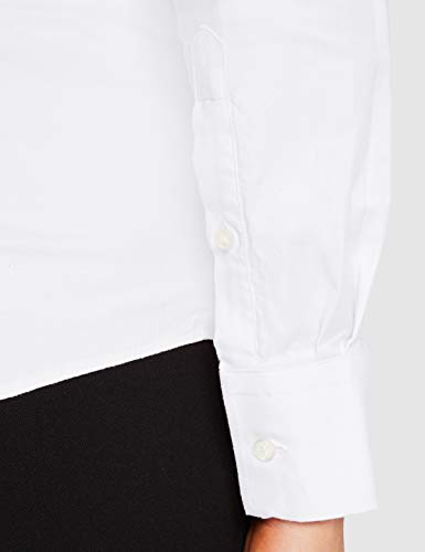 GANT Stretch Oxford-Solid Shirt Blusa, Blanco (White 110), 36 (Talla del Fabricante: 34) para Mujer