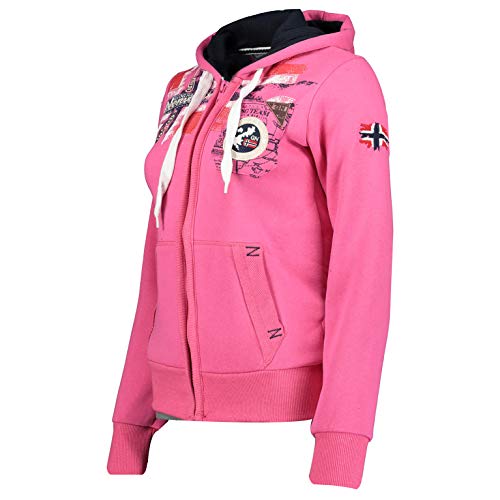 Geographical Norway FESPOTE Lady - Sudadera con Capucha para Mujer (Rosa, XL)