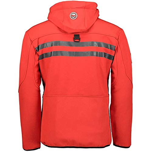 Geographical Norway ROYAUTE MEN - Chaqueta Softshell Impermeable Hombre - Capucha Transpirable Exterior - Chaqueta Cortavientos Invierno - Ideal Para Actividades Al Aire Libre (Negro L)