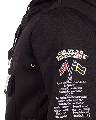 Geographical Norway Sudadera con capucha para hombre negro L