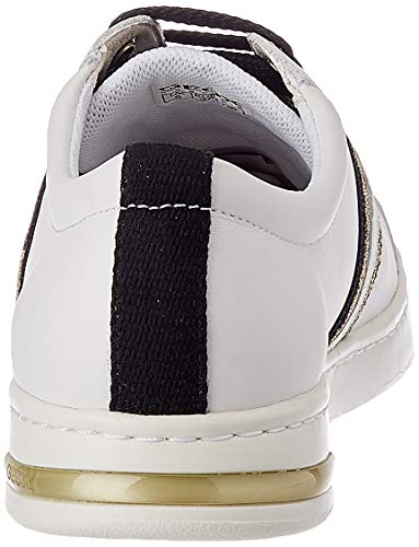 Geox D Jaysen A, Sneaker Mujer, Blanco/Negro, 35 EU