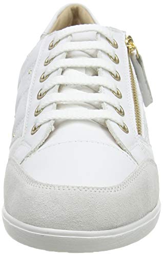 Geox D Myria C, Zapatillas Mujer, Blanco (White/Off White C1352), 37 EU