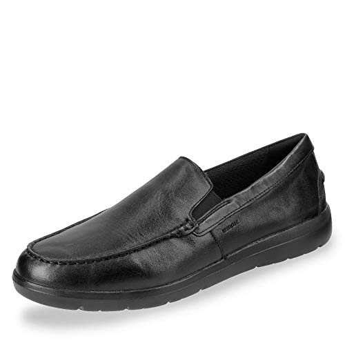 Geox U LEITAN C, Mocasines Hombre, Negro, 44 EU