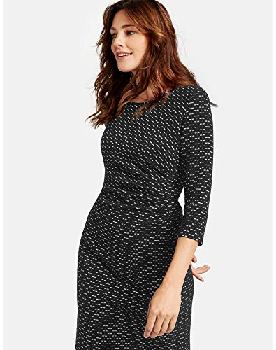 Gerry Weber 280903-35041 Vestido, Multicolor (Schwarz/Ecru/Weiss Gemust 1090), 42 (Talla del Fabricante: 40) para Mujer