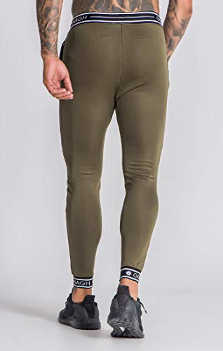 Gianni Kavanagh Army Green Core Elastic Joggers Chándal, Verde Militar, L para Hombre