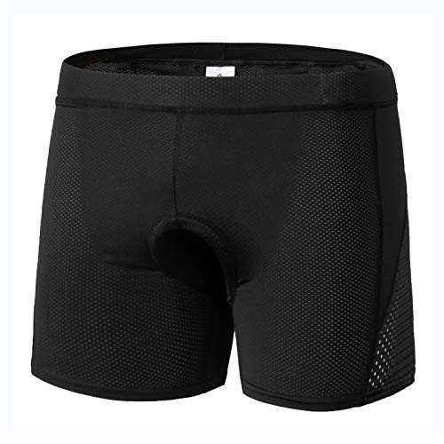 GIEADUN Ciclismo Pantalones Cortos de Bicicleta 20D Gel de sílice Acolchado Ciclismo Calzoncillos Ropa Interior de Bicicleta MTB Bicicleta Pantalones Cortos (Negro, M)