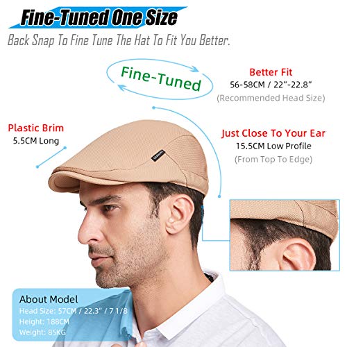 Gisdanchz Boinas Hombre Boina Mujer Gorras Planas Gorros Hombre Newsboy Hats For Men Boston Scally Cap Pageboy Hats For Men Newsies Hat Irish Hats For Men Pageboy Cap Camello