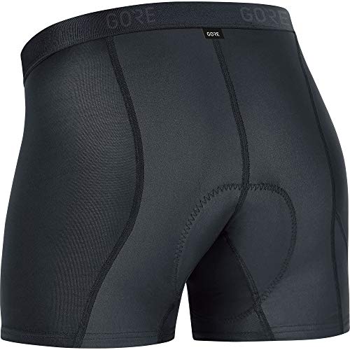 GORE WEAR C3 Pantalón corto de ciclismo con badana para mujer GORE WINDSTOPPER, 40, Negro