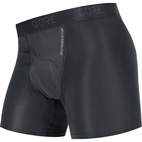 GORE WEAR C3 Pantalón corto de ciclismo con badana para mujer GORE WINDSTOPPER, 40, Negro