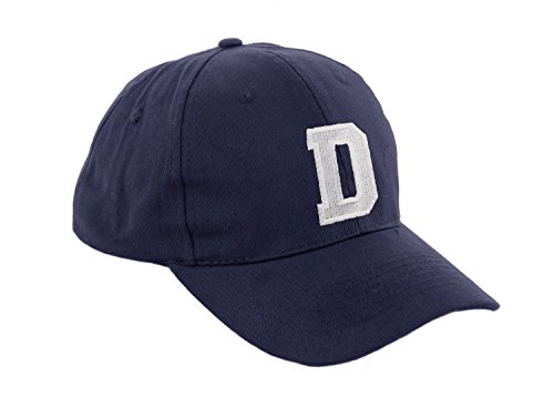 Gorra de béisbol infantil, diseño con letras A-Z, unisex, color azul marino multicolor d Regular