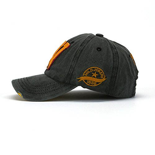 Gorras de Béisbol Hockey Letra W,Estilo Vintage Hebillas de Metal con Ancho Ajustable Sombreros Deportes al Aire Libre de Protección Solar Casuales Gorras de Béisbol de Hip Hop Caza Pesca