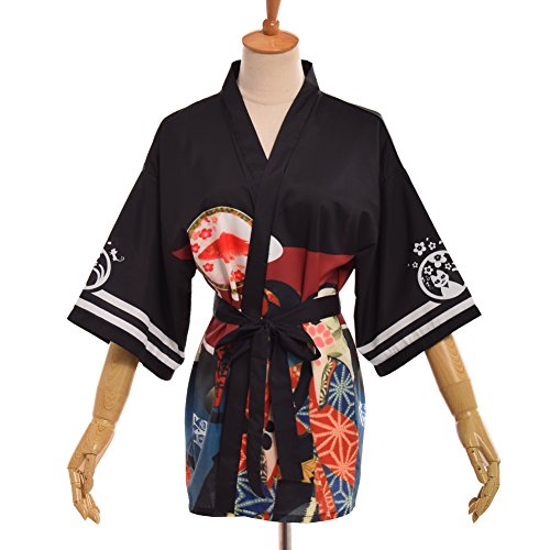 GRACEART Mujeres Vendimia Kimono Cubrir Arriba Cardigans Bata de Baño (M)