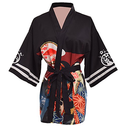 GRACEART Mujeres Vendimia Kimono Cubrir Arriba Cardigans Bata de Baño (M)