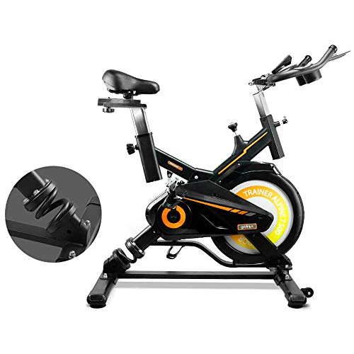 gridinlux. Trainer Alpine 7500. Bicicleta estática Ciclo Indoor. Volante de Inercia 15 kg, Nivel Avanzado, Sistema de Absorción de Impactos, Pantalla LCD, Fitness