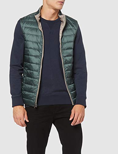 Hackett Reversible Gilet Chaleco, Multicolor (BGE/DUSTY GRN 8KN), Large para Hombre