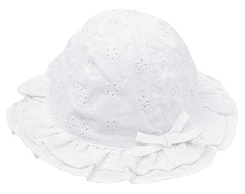 Happy Cherry - Sombrero Verano para Niñas Gorra Princesa con ala Bucket Estampado Estrella Suave Protección de Sol Infantil Playa - Blanco - 18-24Meses/50cm