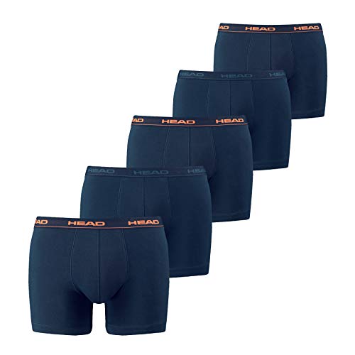 Head Men’s Basic Boxers (5 Pack) Calzoncillos, chaquetón/Naranja, L (Pack de 5) para Hombre