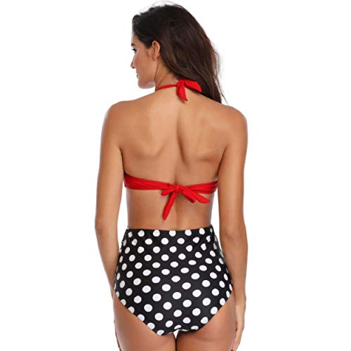 heekpek Mujer Halter Traje de Baño de Una Pieza V-Cuello Top Bikini Push Up Bañador Monokinis Sexy Swimwear Tankinis Talla Grande Ropa de Baño Bikinis