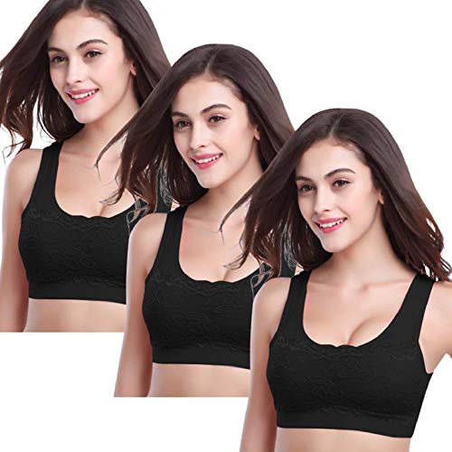 heekpek Sujetadores Deportivos Mujer Push Up Sujetador de Tubo de Encaje Ropa Interior sin Anillo de Acero Sujetador de Espalda Beauty en Forma de U Sujetador de Dormir