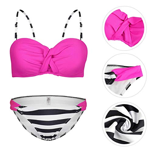 heekpek Trajes de Baño Mujer Sexy Push-up Acolchado Bra Bikini Verano Conjunto Tira Puntos Traje de Baño Sexy Bañador