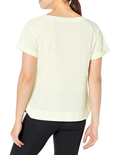 Helly Hansen Camiseta Thalia para Mujer, Mujer, Camiseta, 34169, Sunny Lime Stripes, Small