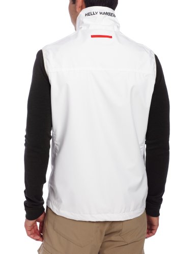 Helly Hansen Crew Vest Chaleco Marino con Forro Polar Interior para Hombres, Impermeable y diseñado para Cualquier Actividad Casual o Deportiva, Blanco, L