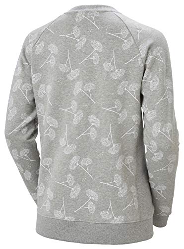 Helly Hansen F2f Sweatshirt Sudadera para Mujer, Impresión de Espuma Gris, M