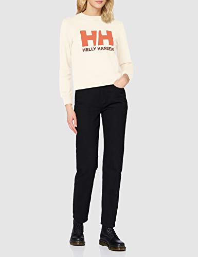 Helly Hansen HH Logo Crewneck French Terry Sweatshirt Sudadera, 047 Snow, M para Mujer