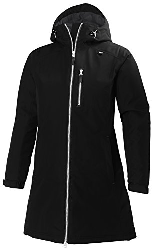 Helly Hansen W Long Belfast Chaqueta, Mujer, Negro (Black), M