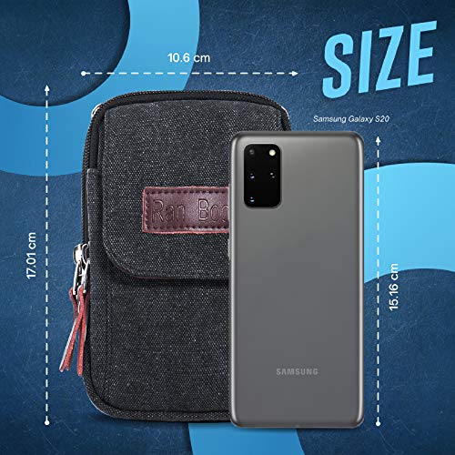 Hengwin Bandolera Hombre Pequeña, Riñonera Deportiva, Porta Movil, Riñonera Running Hombre, Bolso Monedero Bolsa De Molle, Muñequeras Crossfit Para iPhone 11 Pro Max XS XR 8 7 6S Plus Samsung Note 10