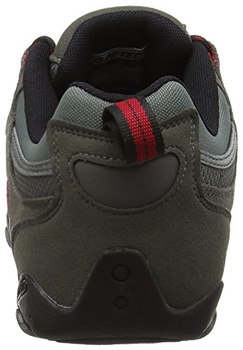 Hi-Tec Quadra Classic, Zapatillas de Senderismo Hombre, Gris (Charcoal/Red 53), 43 EU