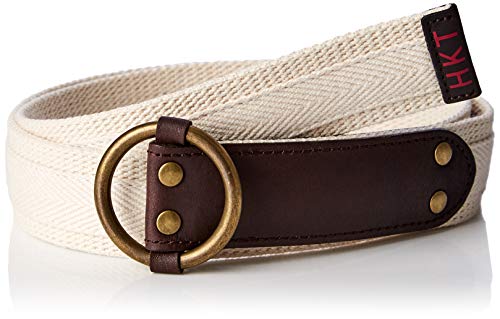 HKT by Hackett London Hkt Washed Canvas Belt Cinturón, Gris (Stone 836), No Aplica (Talla del fabricante: Large) para Hombre