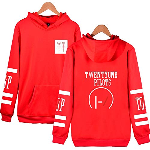 HOSD Twenty One Pilots Sudadera con Capucha Rock Band Hoodies Hip Hop Hoody World Tour Sudaderas Hombres/Mujeres Chaqueta Estampada Álbum Pullover Fans Regalo 10 S