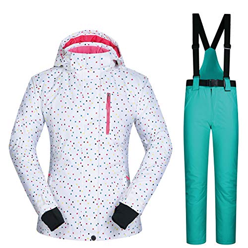 HQEFC Trajes de esquí para Mujer, Chaquetas térmicas, 100% a Prueba de Viento, 100% de satisfacción,H,M