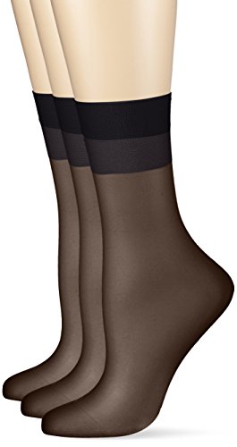 Hudson 030044 Calcetines, 15 DEN, Negro (Black 0005), 39-42 (Pack de 3) para Mujer