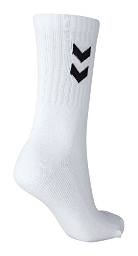 Hummel 9 pares de calcetines deportivos unisex, 22030, Blanco, 41 - 45 (Size 12)