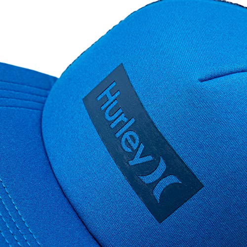 Hurley M O&O Square Trucker Hat Gorra, Hombre, Gym Blue, 1SIZE