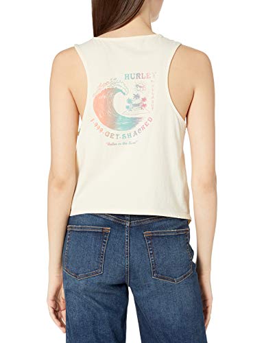 Hurley W Get Shacked Flouncy Tank Camiseta De Tirantes, Mujer, Fossil, S