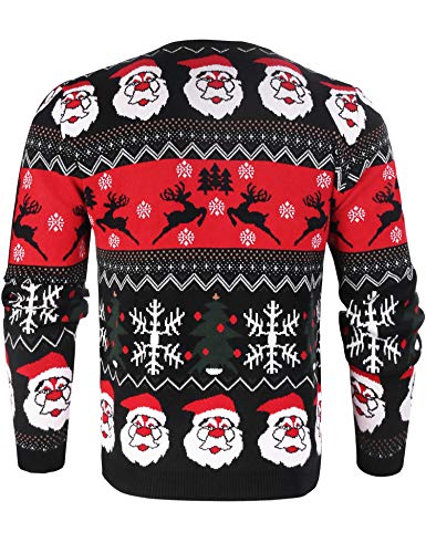 iClosam SuéTer De Hombre Y Mujer Unisex Navidad Cuello Redondo Esencial Navideño Pullover De Punto Jersey Sudaderas Sweater Invierno